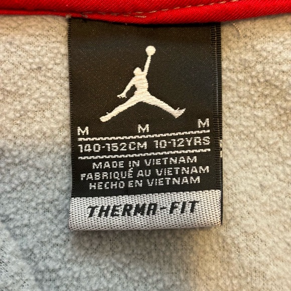 Kids Gray and Red Hoodie by Air Jordan - Picture 3 of 5